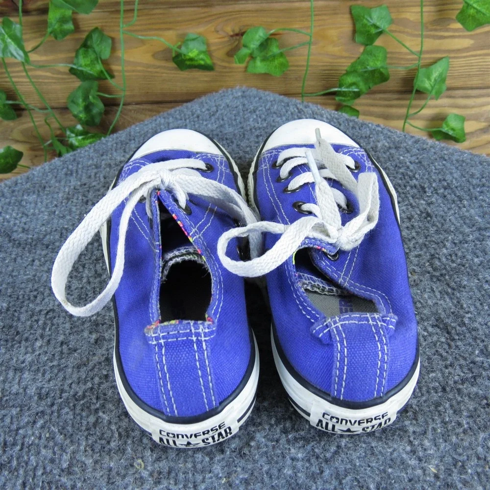 Converse Girls Sneaker‎ Low Top Sz T 12 Medium Purple Fabric Lace Up